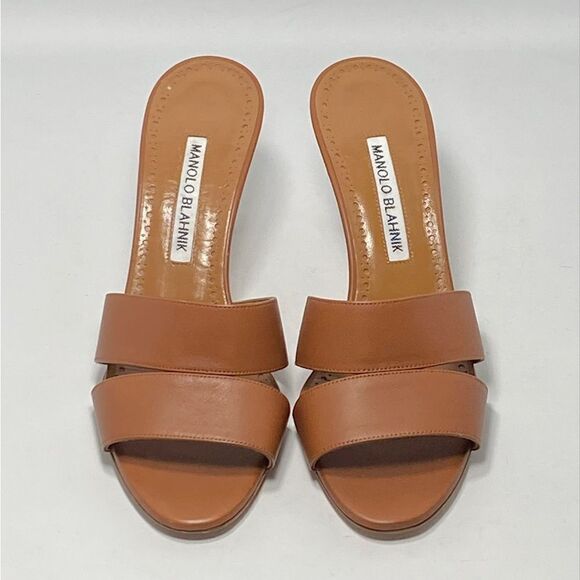 Manolo Blahnik Iacopo Leather Mules size 36.5 - Picture 3 of 11